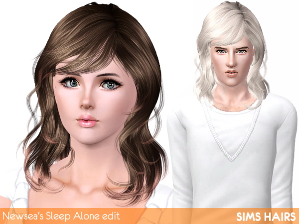 Newseas J187 Sleep Alone edited and male enabled by Sims Hairs for Sims 3