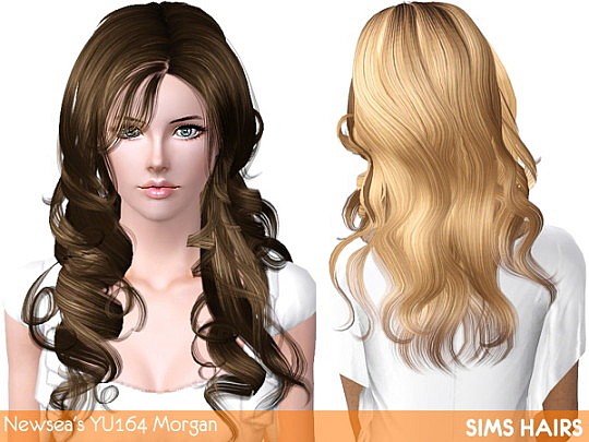 YU164 Morgan AF hairstyle from Newsea retextured by Sims Hairs