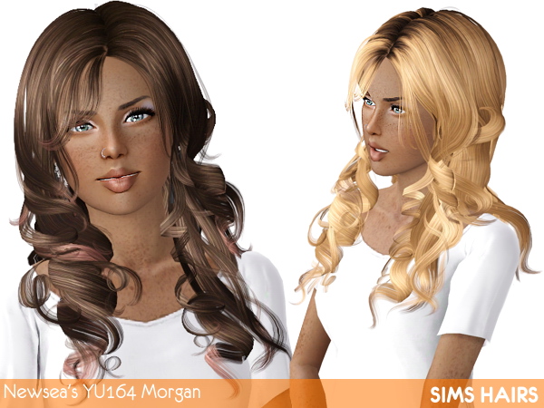 YU164 Morgan AF hairstyle from Newsea retextured by Sims Hairs for Sims 3