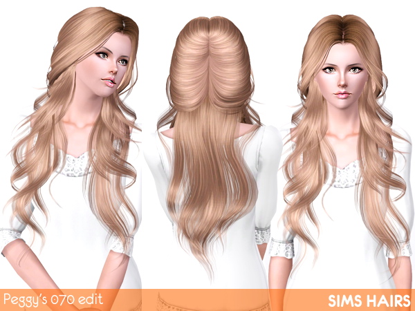  Peggys 070 hairstyle romantic edit by Sims Hairs for Sims 3