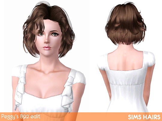 Peggy’s 892 hairstyle retextured by Sims Hairs