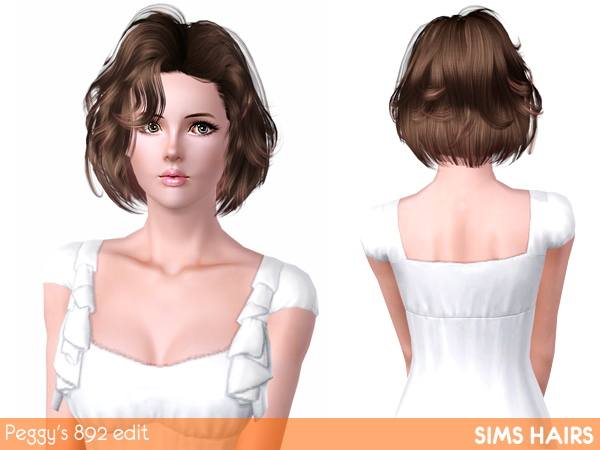 Peggys 892 hairstyle retextured by Sims Hairs for Sims 3