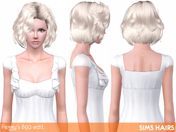 Peggys 892 hairstyle retextured by Sims Hairs for Sims 3