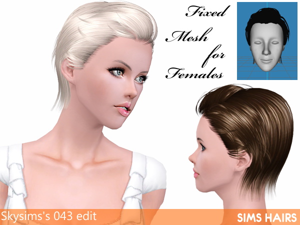Skysims’s 043 females conversion and retexture by Sims Hairs for Sims 3