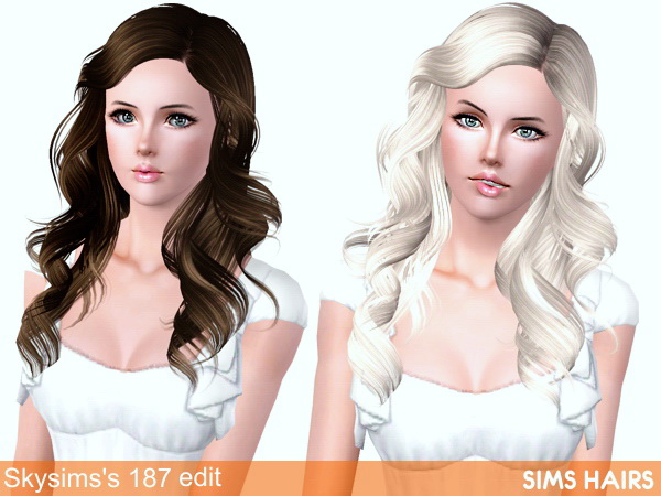 Skysims’s AF 187 hairstyle light retexture by Sims Hairs for Sims 3