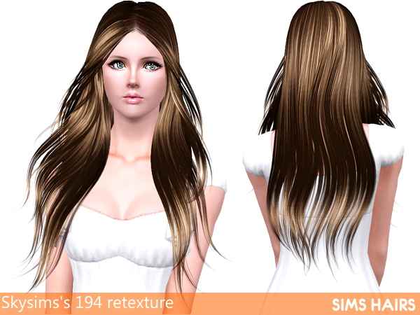 Cheerful retexture for Skysimss 194 hairstyle by Sims Hairs for Sims 3