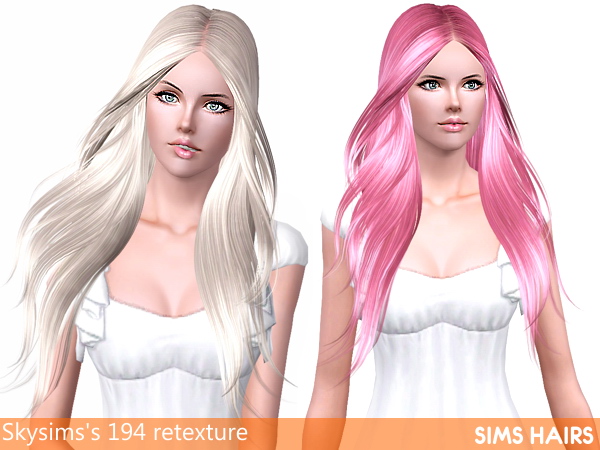 Cheerful retexture for Skysimss 194 hairstyle by Sims Hairs for Sims 3