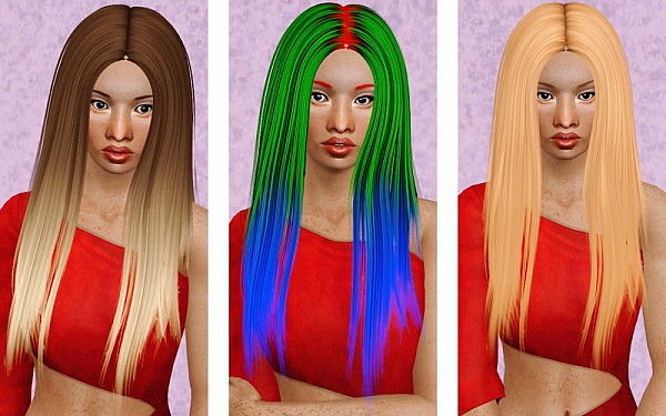 Alesso’s Radiate hairstyle retextured by Beaverhausen for Sims 3