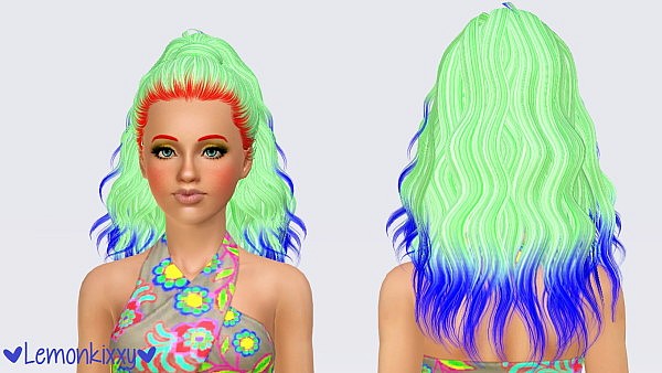 Skysims 204 hairstyle retextured by Lemonkixxy for Sims 3