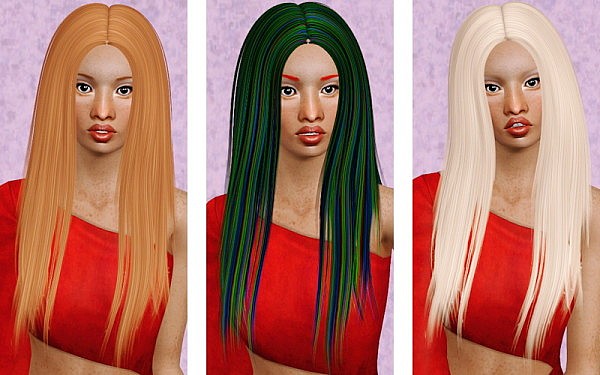 Alesso’s Radiate hairstyle retextured by Beaverhausen for Sims 3