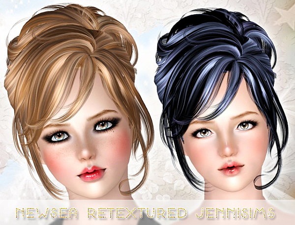 Newsea`s Hairstyle Crescent retextured by Jenni Sims for Sims 3