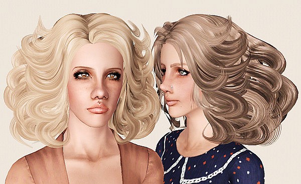 Sintiklia `s Tea Rose hairstyle retextured by Marie Antoinette for Sims 3