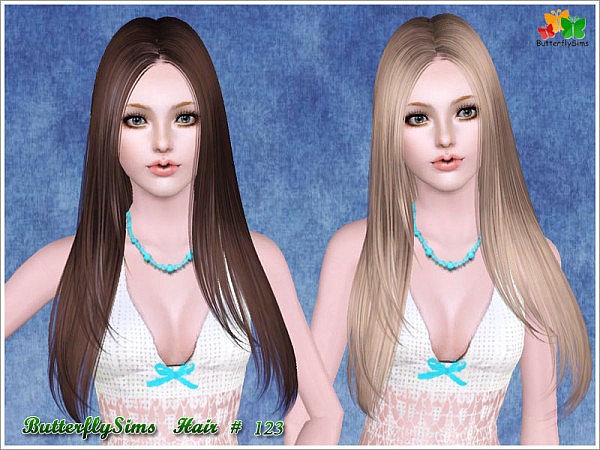 Smooth hairstyle 123 by Butterfly for Sims 3