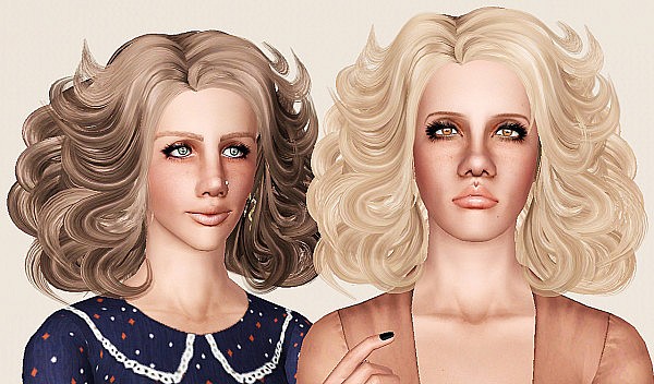 Sintiklia `s Tea Rose hairstyle retextured by Marie Antoinette for Sims 3