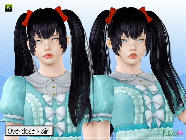 Yume   Overdose hairstyle by Zauma for Sims 3