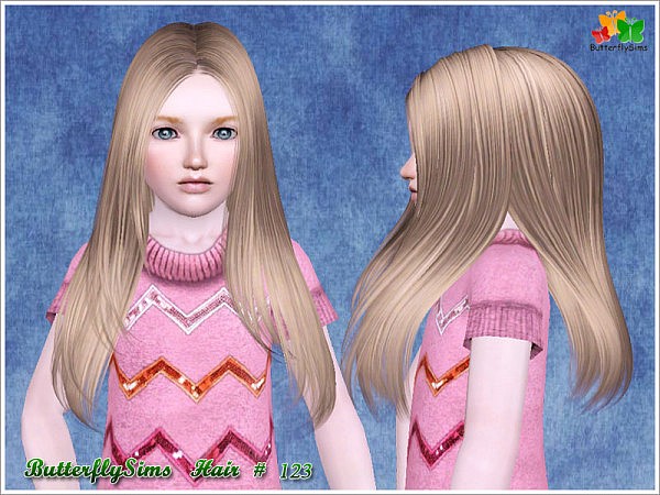 Smooth hairstyle 123 by Butterfly for Sims 3
