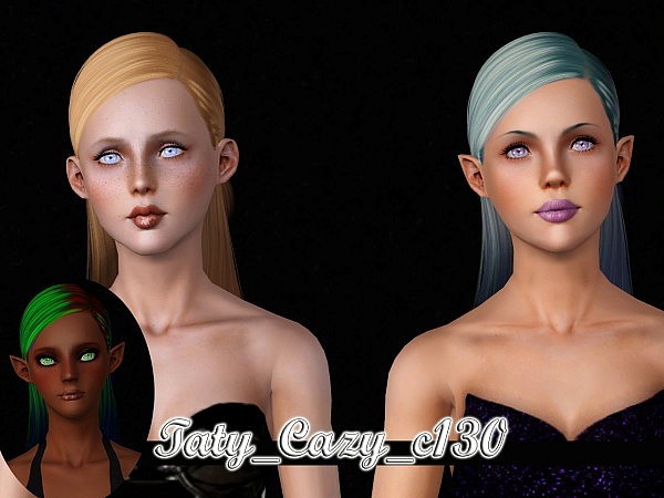 Cazy`s 130 hairstyle retextured by Taty for Sims 3