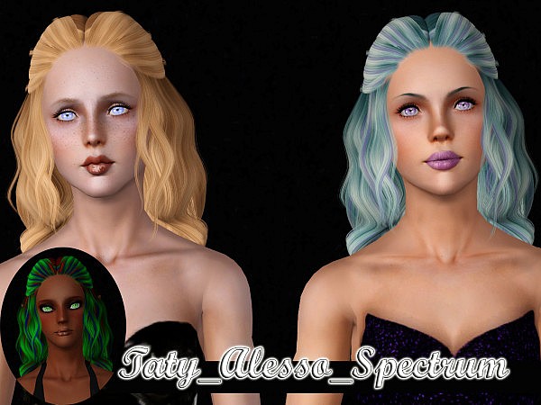 Alesso`s Spectrum hairstyle retextured by Taty for Sims 3