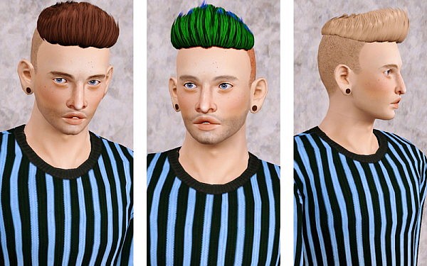 CoolSims shaved hairstyle retextured by Beaverhausen for Sims 3