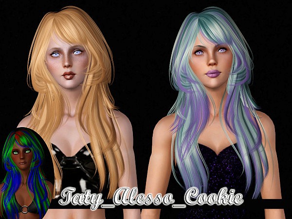 Alesso`s Cookie hairstyle retextured by Taty for Sims 3