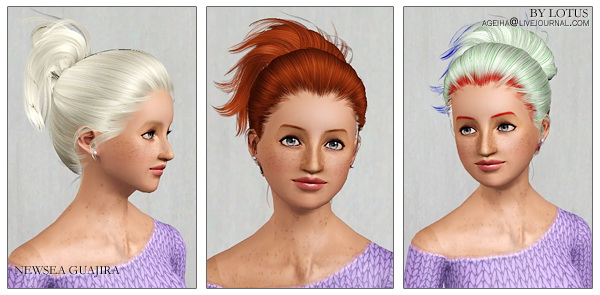 NewSea`s hairstyles retextured by Lotus for Sims 3