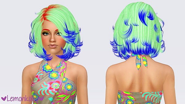 NewSea`s Blitz hairstyle retextured by Lemonkixxy for Sims 3