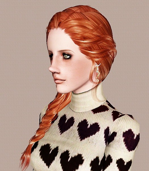 Gorgeous hairstyle retextured by Marie Antoinette for Sims 3