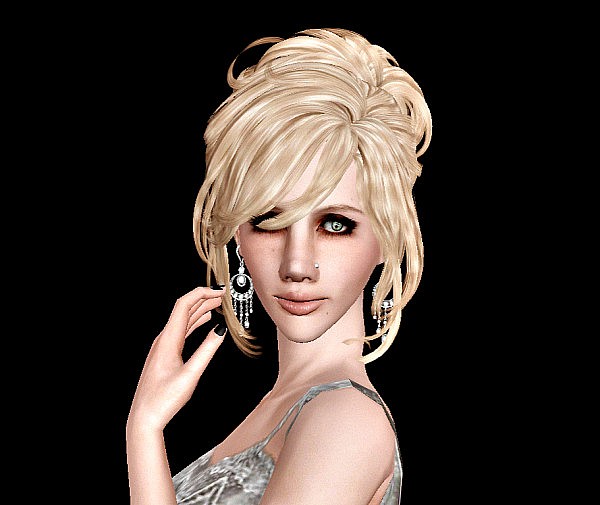 Newsea`s Crescent hairstyle retextured by Marie Antionette for Sims 3
