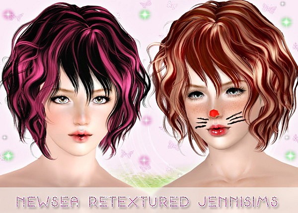 Newsea`s Blossom Story hairstyle retextured by JenniSims for Sims 3