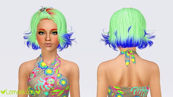 Newsea`s Sprout hairstyle retextured by Lemonkixxy for Sims 3
