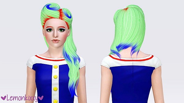 Nightcrawler 21 hairstyle retextured by Lemonkixxy for Sims 3