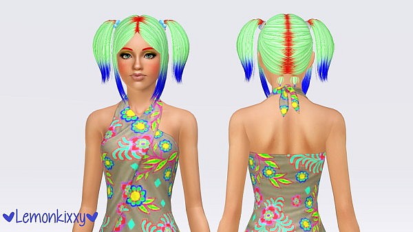 Zauma`s Angel hairstyle retextured by Lemonkixxy for Sims 3