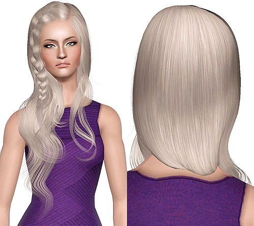 Raonjena 28 hairstyle retextured by Chantel for Sims 3