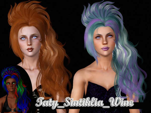 Sintiklia and Nightcrawler hairstyles retextured by Taty for Sims 3
