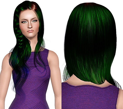 Raonjena 28 hairstyle retextured by Chantel for Sims 3