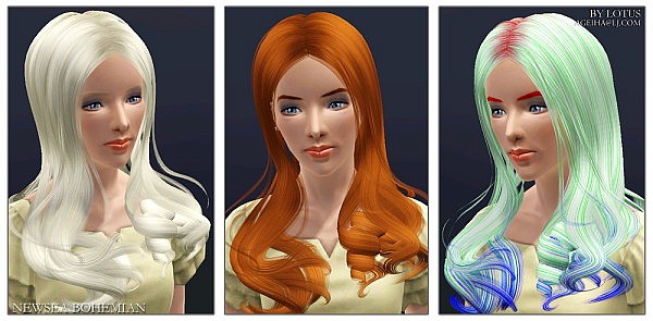 NewSea`s Bohemian hairstyle retextured by Lotus for Sims 3