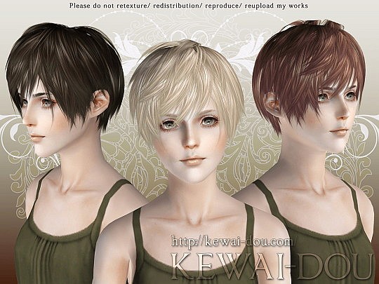 Lezginka Hairstyle By Kewai Dou Sims Hairs