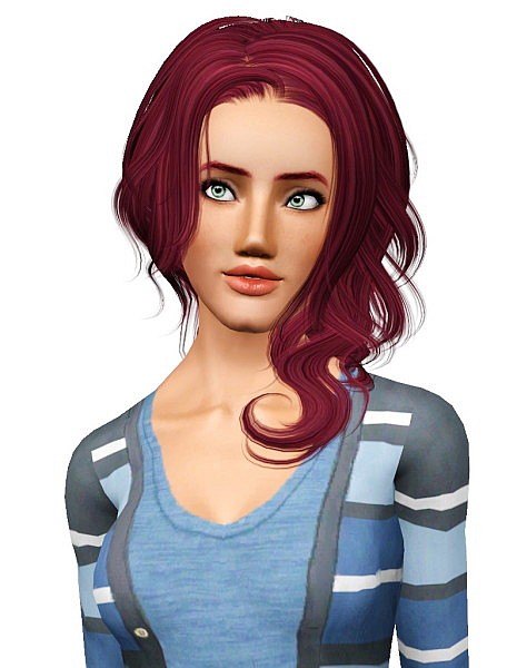 Newsea`s Rosy Cloud hairstyle retextured by Pocket for Sims 3