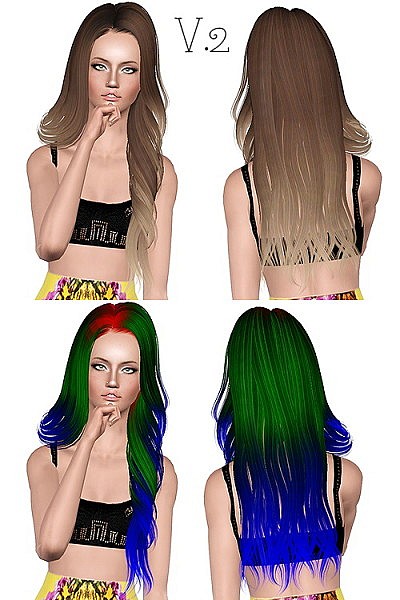 Skysims 210 hairstyle retextured by Chantel for Sims 3