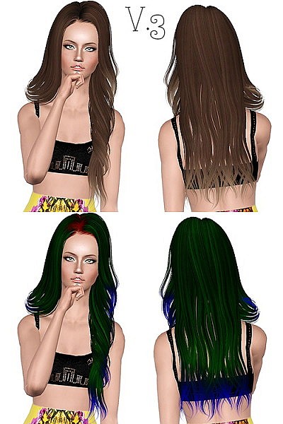 Skysims 210 hairstyle retextured by Chantel for Sims 3