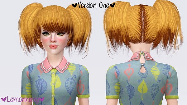 Peggy`s 551 hairstyle retextured by Lemonkixxy for Sims 3