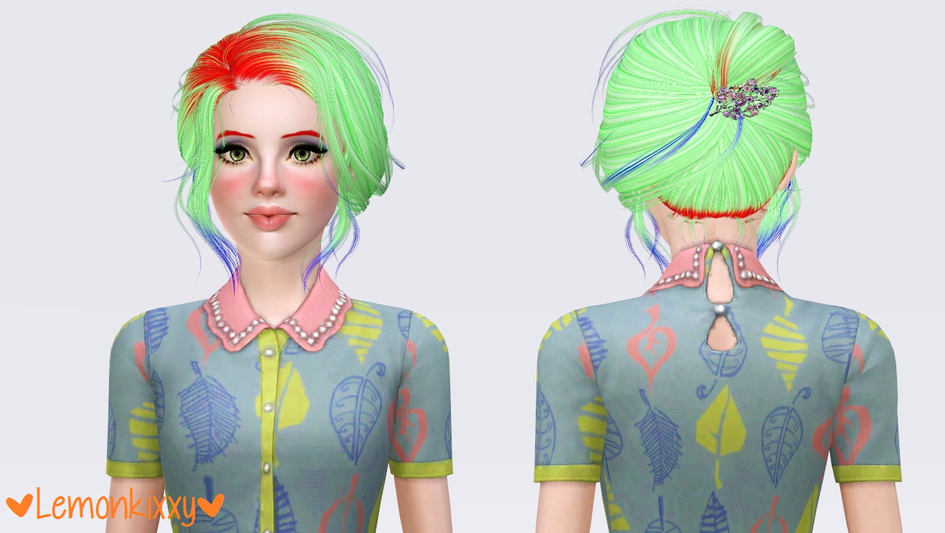 Newsea Starlet Hairstyle Retextured By Lemonkixxy Sims 3 Hairs