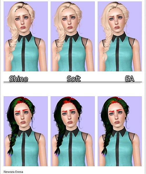 Newsea`s Erena hairstyle retextured by Plumb Bombs for Sims 3