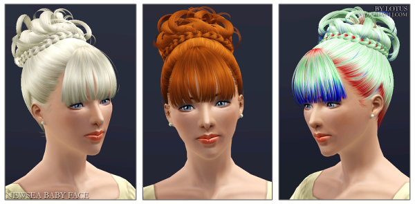 NewSea`s Baby Face hairstyle retextured by Lotus for Sims 3
