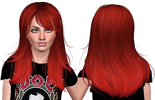 Newsea’s Stranger hairstyle retextured by Chantel Sims for Sims 3
