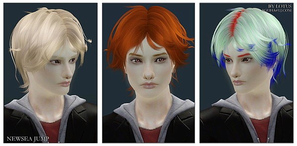 Newsea`s Jump hairstyle retextured by Lotus for Sims 3