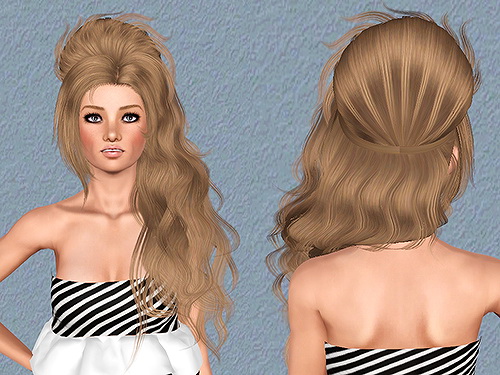 Sintiklia Wine hairstyle retextured by Chantel for Sims 3