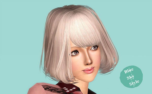 Sakura hairstyle by Blue Sky for Sims 3