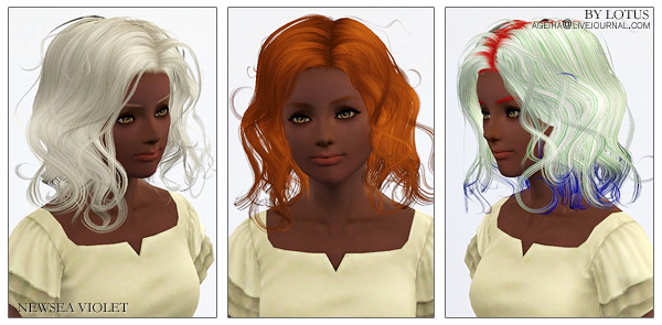 Hairstyles retextured by Lotus for Sims 3