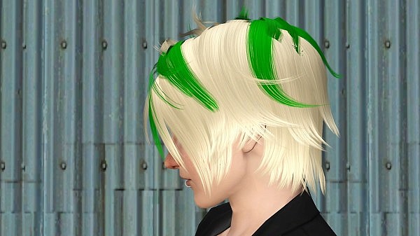 Half shaved hairstyle by Aikea Guinea for Sims 3
